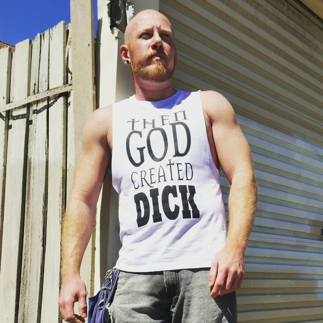 THEN GOD CREATED DICK Tank Top by Dick Savvy